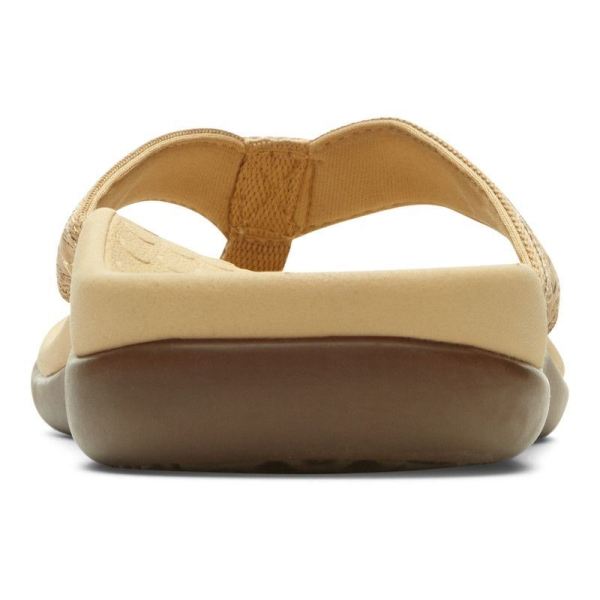 Vionic | Women's Tide II Toe Post Sandal - Gold Cork