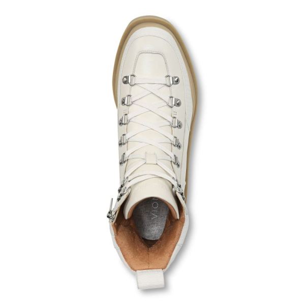 Vionic | Women's Jaxen Boot - Cream Leather Textile