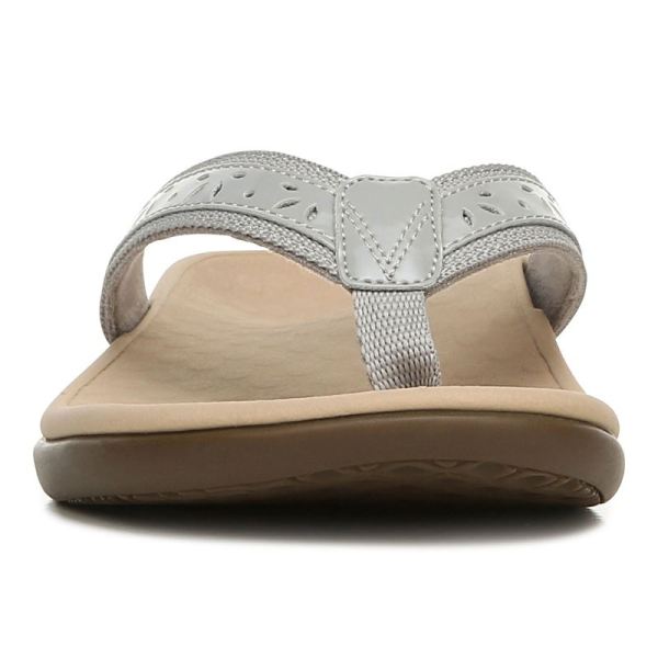 Vionic | Women's Casandra Toe Post Sandal - Light Grey