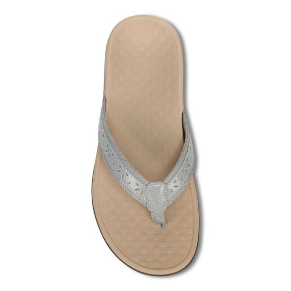 Vionic | Women's Casandra Toe Post Sandal - Light Grey