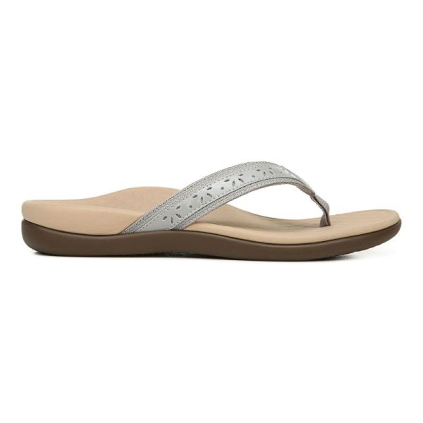 Vionic | Women's Casandra Toe Post Sandal - Light Grey