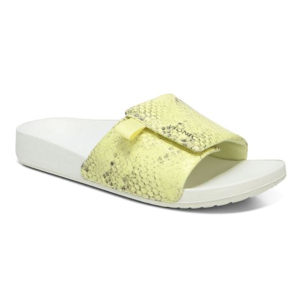 Vionic | Women's Keira Slide Sandal - Citrine Snake