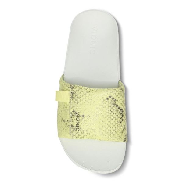 Vionic | Women's Keira Slide Sandal - Citrine Snake