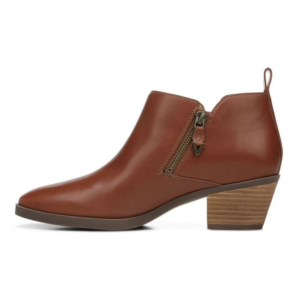 Vionic | Women's Cecily Ankle Boot - Cognac Leather