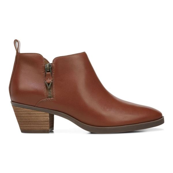 Vionic | Women's Cecily Ankle Boot - Cognac Leather