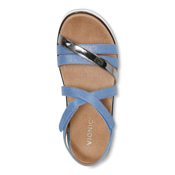 Vionic | Women's Kellyn Flatform Sandal - Vallarta Blue