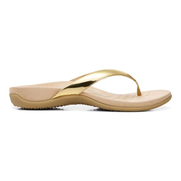 Vionic | Women's Dillon Toe Post Sandal - Gold