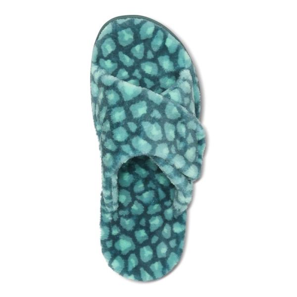 Vionic | Women's Relax Slippers - Posy Green Leopard