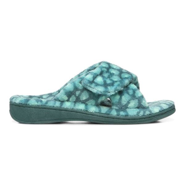 Vionic | Women's Relax Slippers - Posy Green Leopard