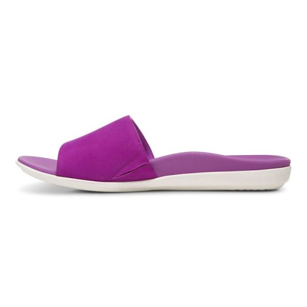 Vionic | Women's Val Slide Sandal - Purple Cactus Nubuck