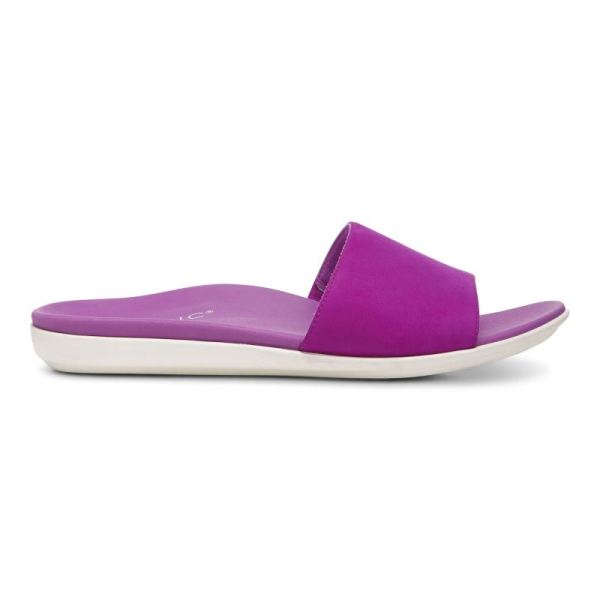 Vionic | Women's Val Slide Sandal - Purple Cactus Nubuck