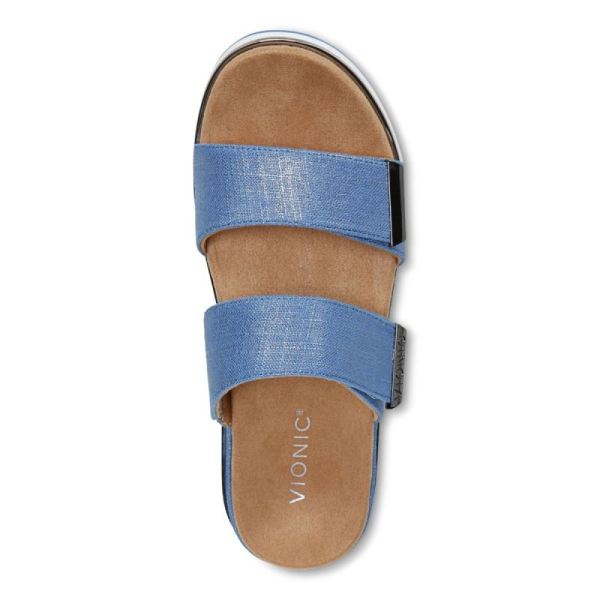 Vionic | Women's Brandie Flatform Sandal - Vallarta Blue Linen