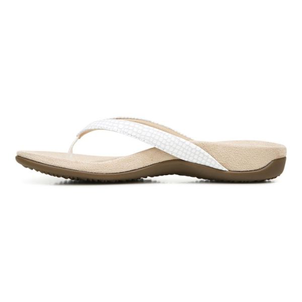 Vionic | Women's Dillon Toe Post Sandal - White Lizard