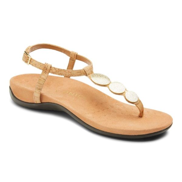 Vionic | Women's Lizbeth Backstrap Sandal - Gold Cork