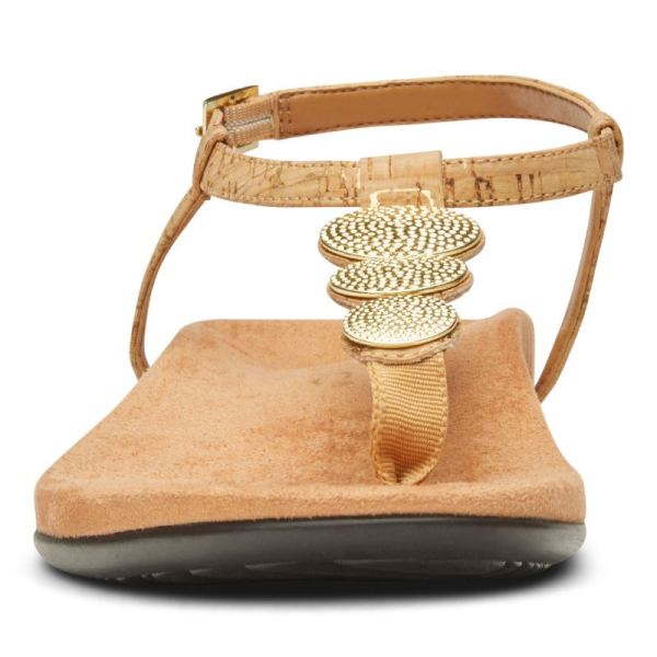 Vionic | Women's Lizbeth Backstrap Sandal - Gold Cork