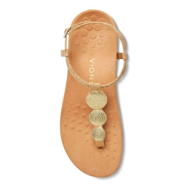 Vionic | Women's Lizbeth Backstrap Sandal - Gold Cork