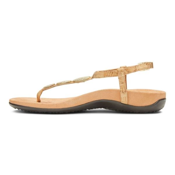 Vionic | Women's Lizbeth Backstrap Sandal - Gold Cork