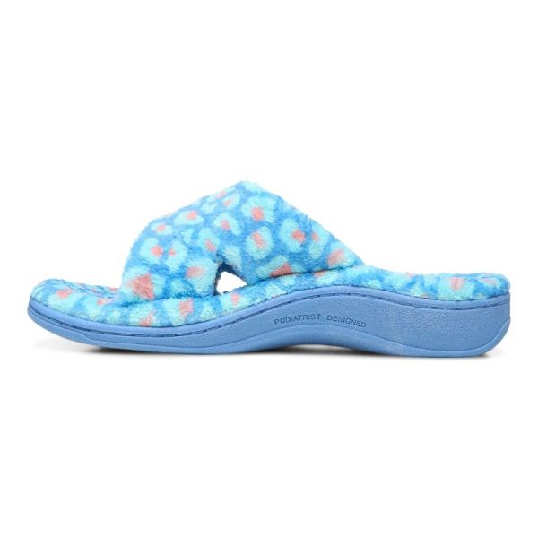 Vionic | Women's Relax Slippers - Azure Leopard