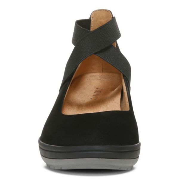 Vionic | Women's Ellery Wedge - Black Nubuck