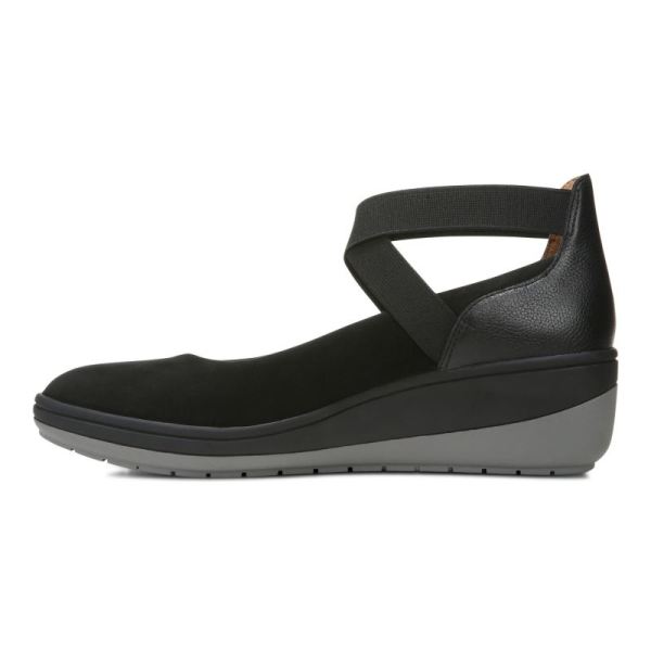 Vionic | Women's Ellery Wedge - Black Nubuck