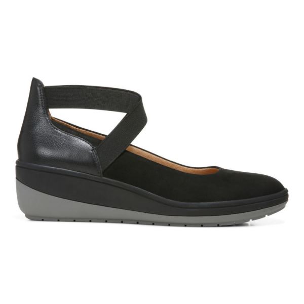 Vionic | Women's Ellery Wedge - Black Nubuck