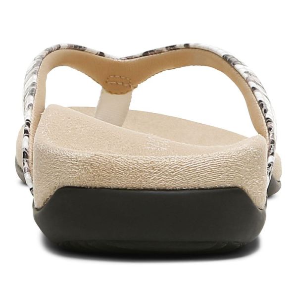 Vionic | Women's Dillon Toe Post Sandal - White Leopard