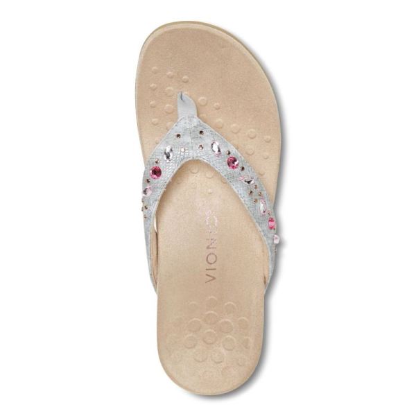 Vionic | Women's Lucia Toe Post Sandal - Light Grey