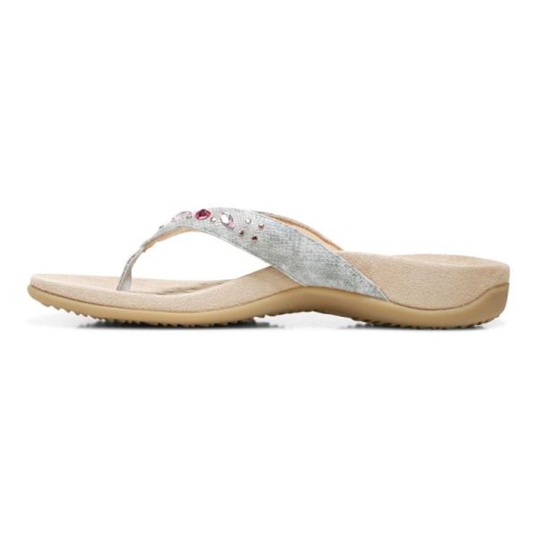 Vionic | Women's Lucia Toe Post Sandal - Light Grey