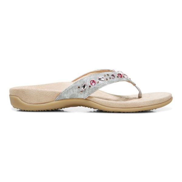 Vionic | Women's Lucia Toe Post Sandal - Light Grey