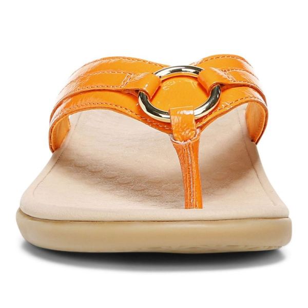 Vionic | Women's Tide Aloe Toe Post Sandal - Marigold Leather