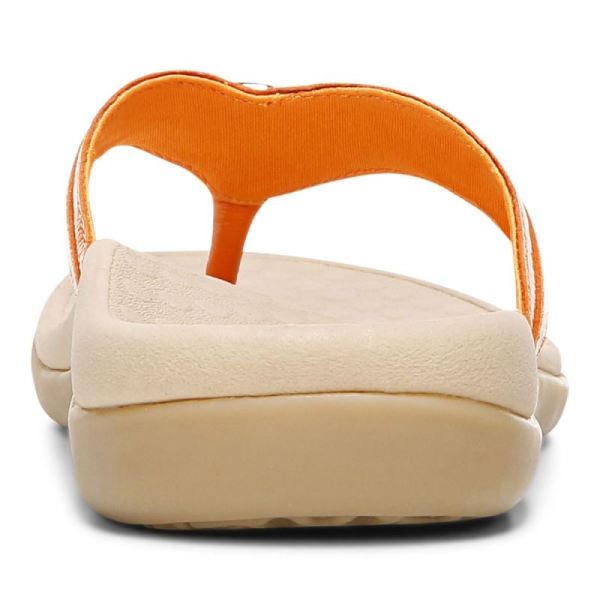 Vionic | Women's Tide Aloe Toe Post Sandal - Marigold Leather