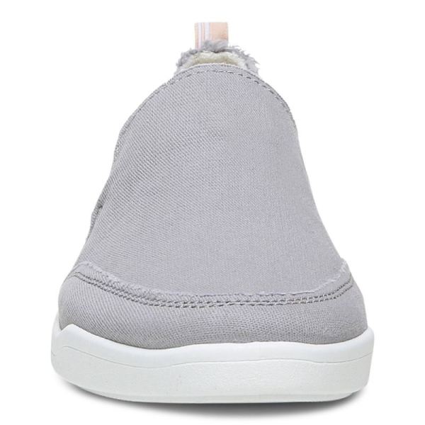 Vionic | Women's Malibu Slip On - Light Grey Canvas