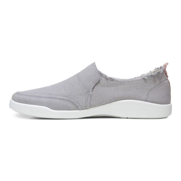 Vionic | Women's Malibu Slip On - Light Grey Canvas