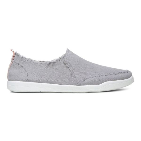 Vionic | Women's Malibu Slip On - Light Grey Canvas