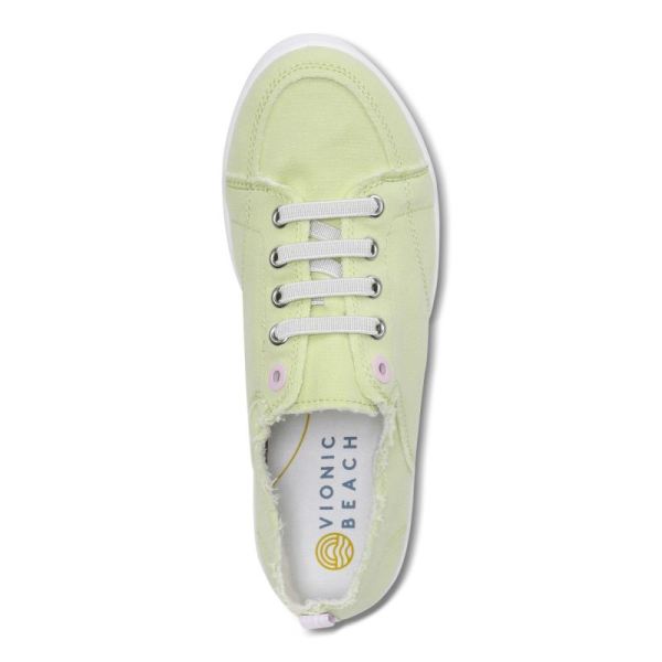 Vionic | Women's Pismo Casual Sneaker - Pale Lime Canvas