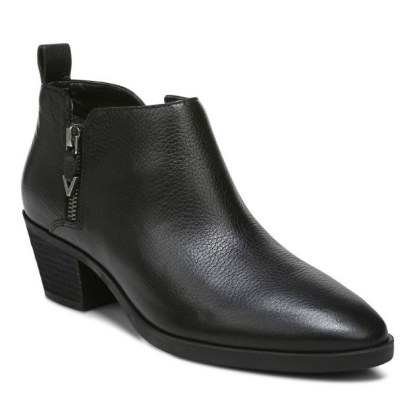 Vionic | Women's Cecily Ankle Boot - Black Leather