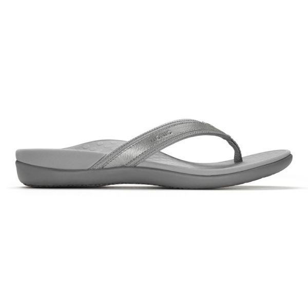 Vionic | Women's Tide II Toe Post Sandal - Pewter Metallic