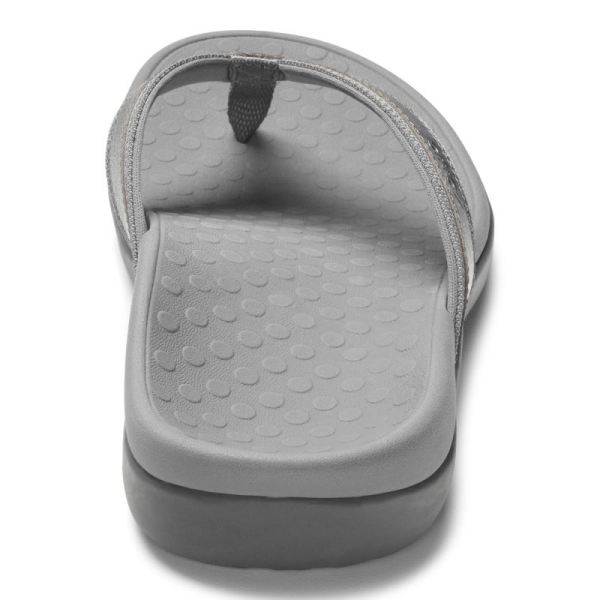 Vionic | Women's Tide II Toe Post Sandal - Pewter Metallic