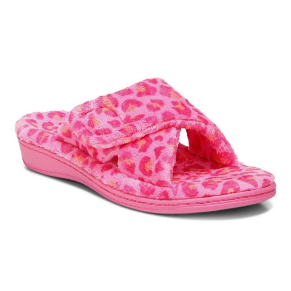 Vionic | Women's Relax Slippers - Bubblegum Leopard