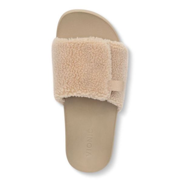 Vionic | Women's Keira Slide Sandal - Ginger Shearling