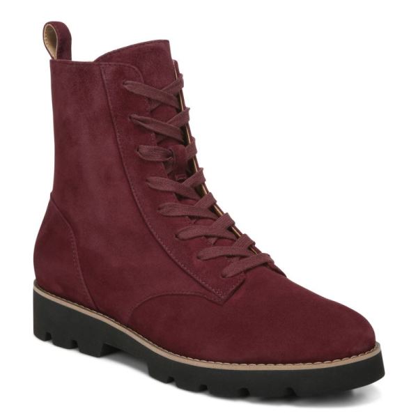 Vionic | Women's Lani Lace-up Boot - Port Suede