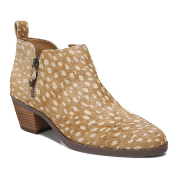 Vionic | Women's Cecily Ankle Boot - Tan Deer Print