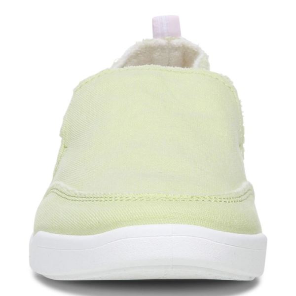 Vionic | Women's Malibu Slip On - Pale Lime Canvas