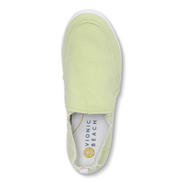 Vionic | Women's Malibu Slip On - Pale Lime Canvas