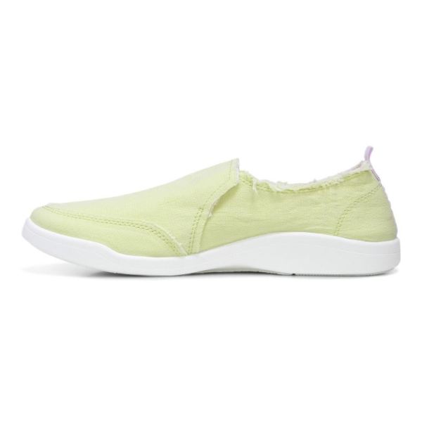 Vionic | Women's Malibu Slip On - Pale Lime Canvas