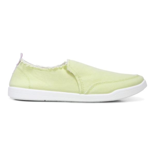 Vionic | Women's Malibu Slip On - Pale Lime Canvas