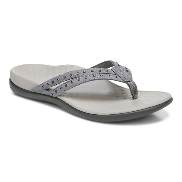 Vionic | Women's Tasha Toe Post Sandal - Slate Grey