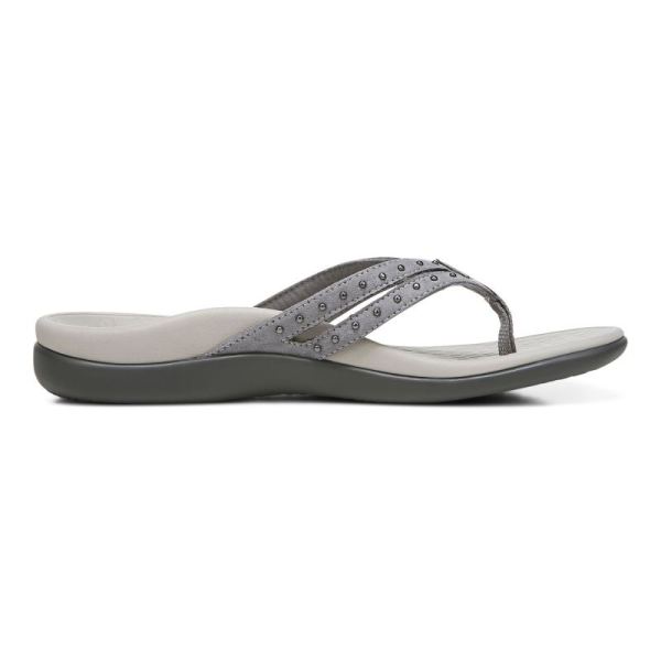 Vionic | Women's Tasha Toe Post Sandal - Slate Grey