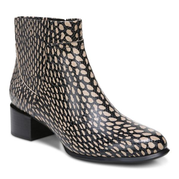 Vionic | Women's Kamryn Ankle Boot - Black With Spots