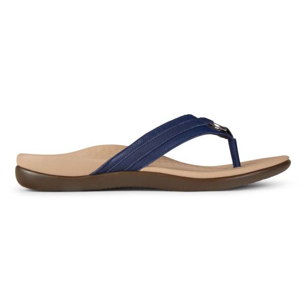 Vionic | Women's Tide Aloe Toe Post Sandal - Navy Leather